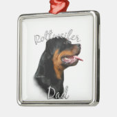 Rottweiler Pa 2 Metalen Ornament (Links)