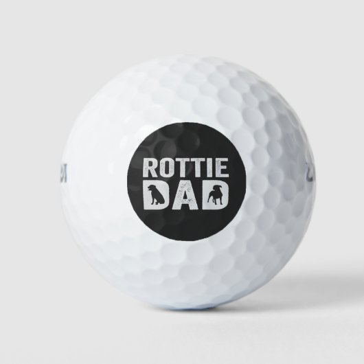 Rottweiler Pa Funny Vaderdag Rottie Hondencadeau Golfballen (Voorkant)