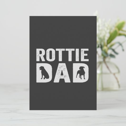 Rottweiler Pa Funny Vaderdag Rottie Hondencadeau Kaart (Staand voorkant)