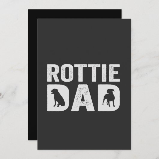 Rottweiler Pa Funny Vaderdag Rottie Hondencadeau Kaart (Voorkant / Achterkant)