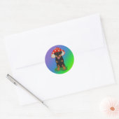  rottweiler-paddenstoel ronde sticker (Envelop)