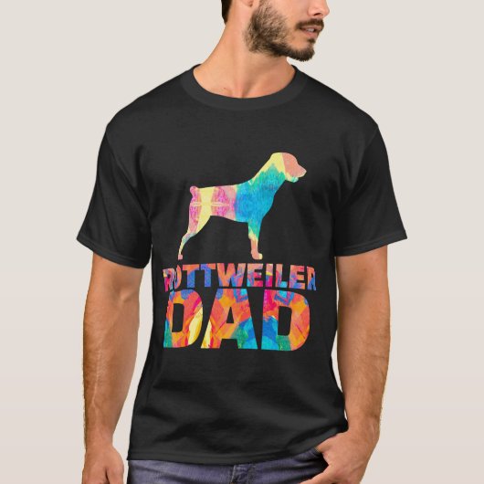 Rottweiler Papa Schilderen T-shirt (Voorkant)