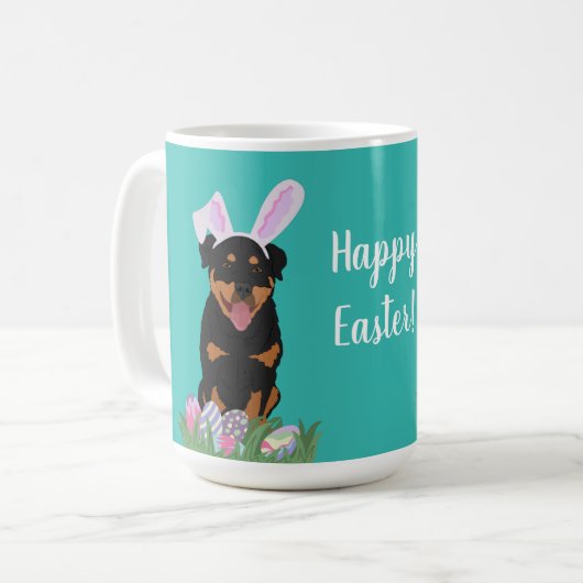 rottweiler Pasen Koffiemok (Voorkant links)