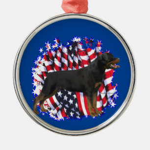 Rottweiler Patriot Metalen Ornament