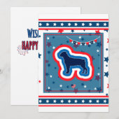 Rottweiler Patriotic Red White en Blue 4 juli Feestdagenkaart (Voorkant / Achterkant)