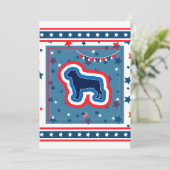 Rottweiler Patriotic Red White en Blue 4 juli Feestdagenkaart (Staand voorkant)