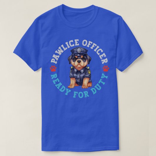Rottweiler Pawlice Officer T-shirt (Design voorkant)