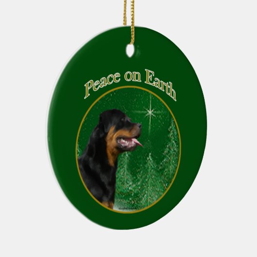 Rottweiler Peace Keramisch Ornament (Rechts)
