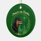 Rottweiler Peace Keramisch Ornament (Links)