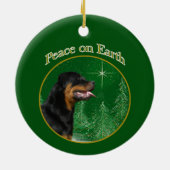 Rottweiler Peace Keramisch Ornament (Achterkant)