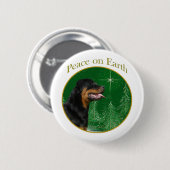 Rottweiler Peace Ronde Button 5,7 Cm (Voorkant /achterkant)