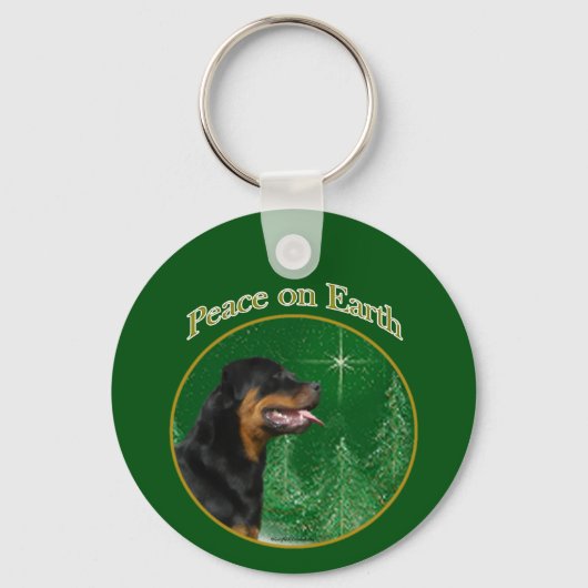 Rottweiler Peace Sleutelhanger (Voorkant)