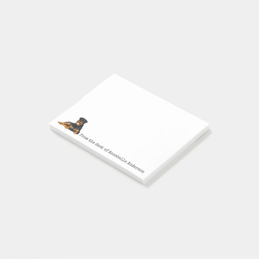 Rottweiler personaliseert notities post-it® notes (Schuin)