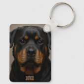 Rottweiler Personalized Photo Name Sleutelhanger (Achterkant)