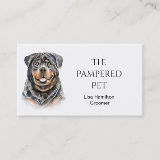 Rottweiler Pet Groomer/Vet/Sitters Visitekaartje
