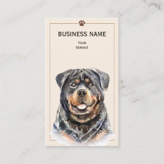 Rottweiler Pet Groomer/Vet/Sitters Visitekaartje