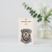 Rottweiler Pet Groomer/Vet/Sitters Visitekaartje (Staand voorkant)