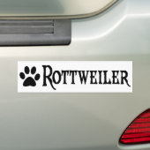 Rottweiler (piraatstijl met pawprint) bumpersticker (Op auto)