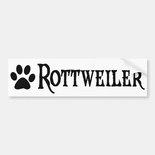 Rottweiler (piraatstijl met pawprint) bumpersticker (Voorkant)