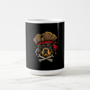 Rottweiler Pirate Dog Halloween Jolly Roger Gift . Koffiemok
