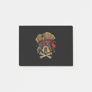 Rottweiler Pirate Dog Halloween Jolly Roger Gift . Post-it® Notes