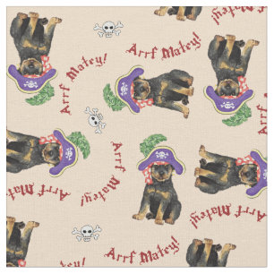 Rottweiler Pirate Fabric Stof