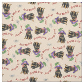 Rottweiler Pirate Fabric Stof (Swatch)