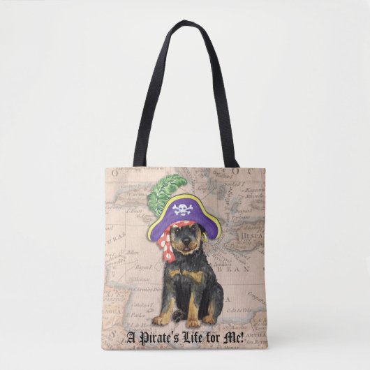 Rottweiler Pirate Tote Bag (Voorkant)