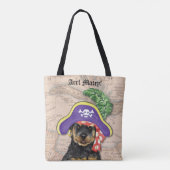 Rottweiler Pirate Tote Bag (Achterkant)