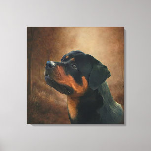 Rottweiler-plaque Canvas Afdruk