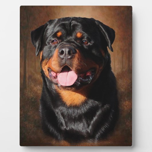 Rottweiler Plaque met esel Fotoplaat (Voorkant)