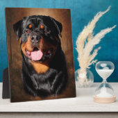 Rottweiler Plaque met esel Fotoplaat (Zijkant)
