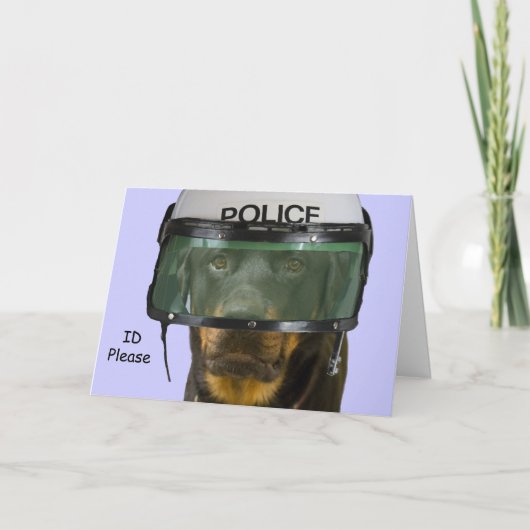 Rottweiler Politie Kaart door Focus for a Cause (Voorkant)