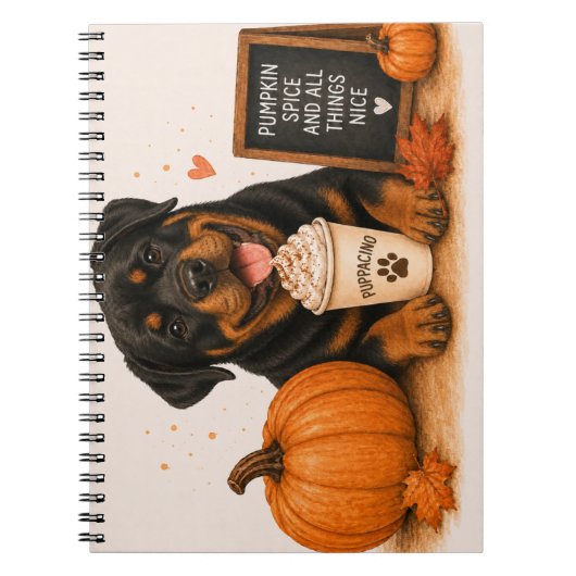 Rottweiler Pompoen Specerij Notitieboek (Voorkant)