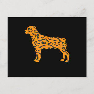 rottweiler pompoen vleermuis vorm grappig eng Hall Feestdagenkaart