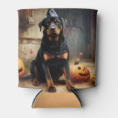 Rottweiler pompoenen Halloween eng Blikjeskoeler (Voorkant)