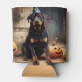 Rottweiler pompoenen Halloween eng Blikjeskoeler (Achterkant)