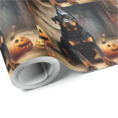 Rottweiler pompoenen Halloween eng Cadeaupapier (Rol Hoek)