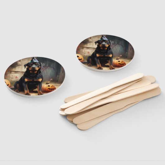 Rottweiler pompoenen Halloween eng Handwaaier (Niet-gemonteerd)