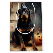 Rottweiler pompoenen Halloween eng Medium Cadeauzakje (Voorkant)