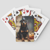 Rottweiler pompoenen Halloween eng Pokerkaarten (Achterkant)