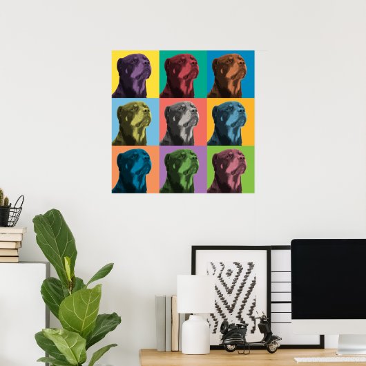 Rottweiler-Pop Poster (Thuiskantoor)