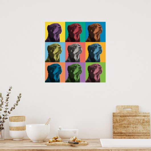 Rottweiler-Pop Poster (Keuken)