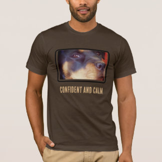 Rottweiler Portret 1-sleuf sjabloon T-shirt