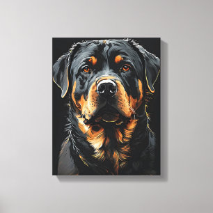 Rottweiler portret canvas afdruk