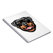 Rottweiler-portrettekening Notitieboek (Rechterzijde)