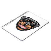 Rottweiler-portrettekening Notitieboek (Linkerzijde)