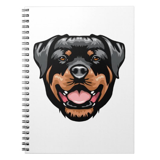 Rottweiler-portrettekening Notitieboek (Voorkant)