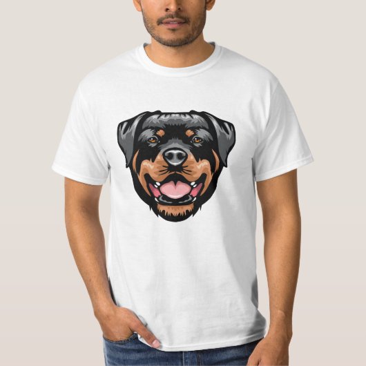 Rottweiler-portrettekening T-shirt (Voorkant)
