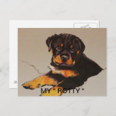 ROTTWEILER POSTCAR BRIEFKAART (Voorkant / Achterkant)